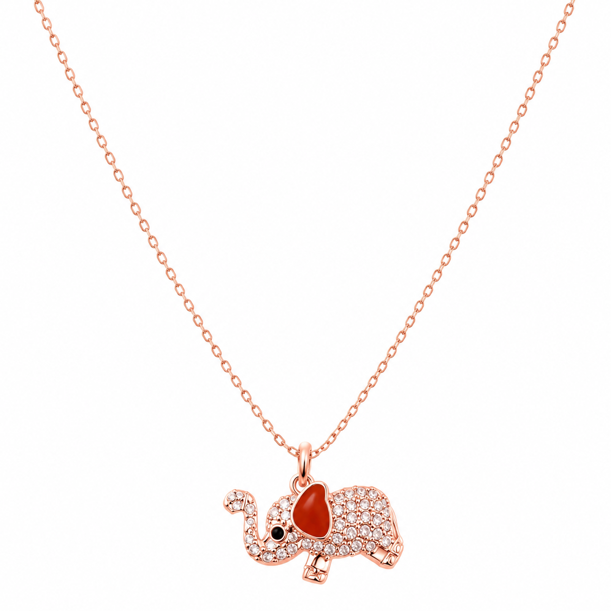 Silver Elephant Pendant Necklace