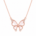 Silver Butterfly Pendant Necklace