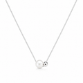 Elegant Silver Pearl Pendant Necklace