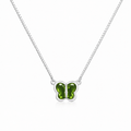 Green Butterfly Silver Pendant