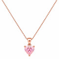 Pink Heart Silver Pendant