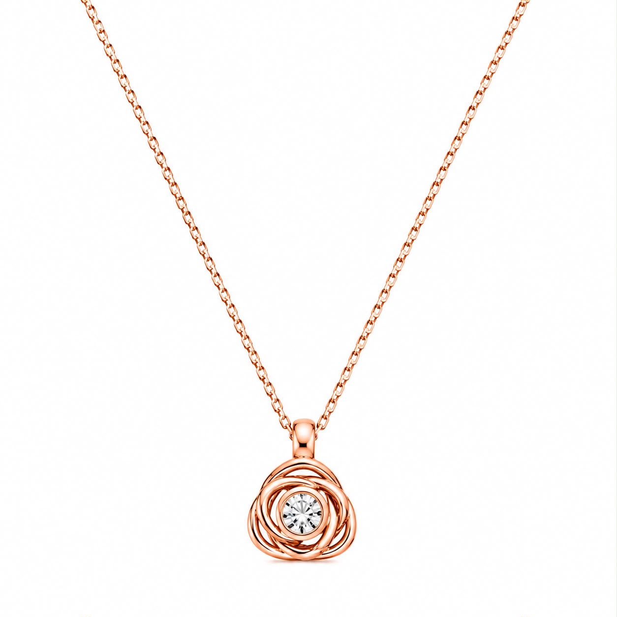 Rose Silver Floral Silver Pendant