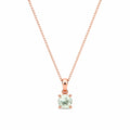 Rose Silver Green Pendant