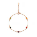 Multicolor stone silver Bracelet
