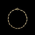 Black Beaded silver chain Bracelets